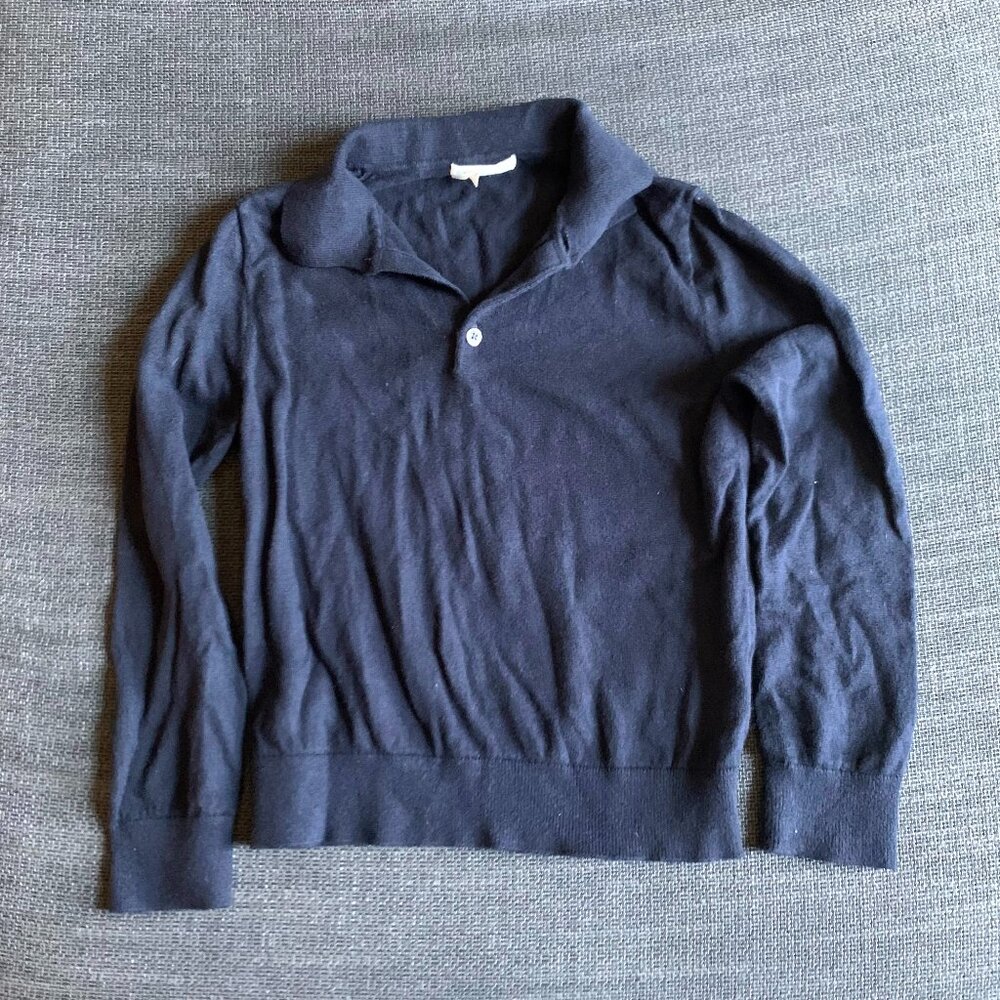Crewcuts cotton/cashmere collared sweater, boys 6-7 (small)
